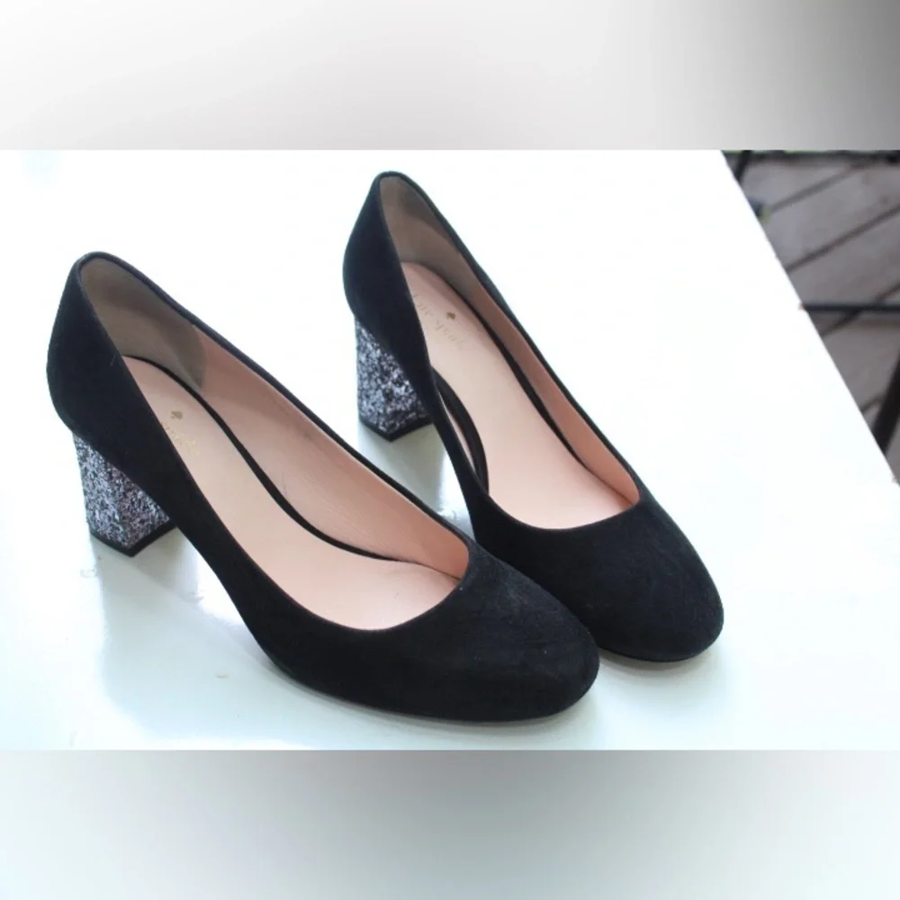 Kate Spade Dolores glitter pumps